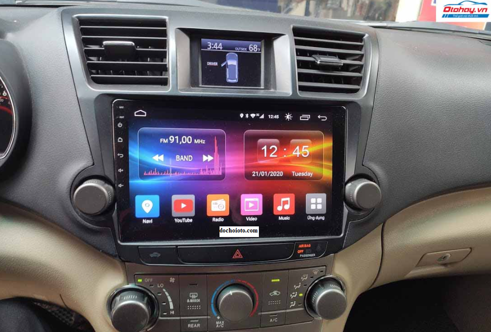 thông số màn hình Android xe Toyota Highlander