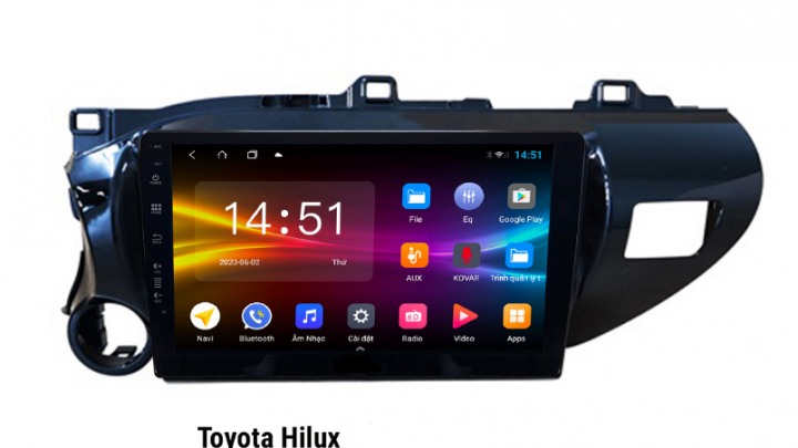 lắp màn Android xe Toyota Hilux